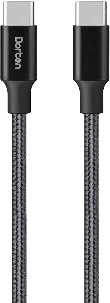 Дата-кабель Dorten Type-C-Type-C 60W PD нейлоновая оплетка Черный кабель usb type c 1 м 2 м 3 м шнур для быстрой зарядки и передачи данных 3 0 для samsung xiaomi huawei honor vivo быстрый кабель для смартфонов планшетов