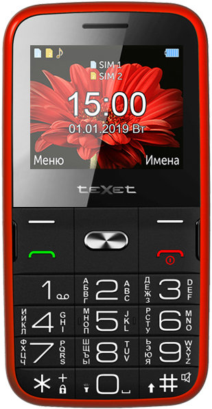 Мобильный телефон teXet TM-B227 Dual sim Red 0101-7695 - фото 2