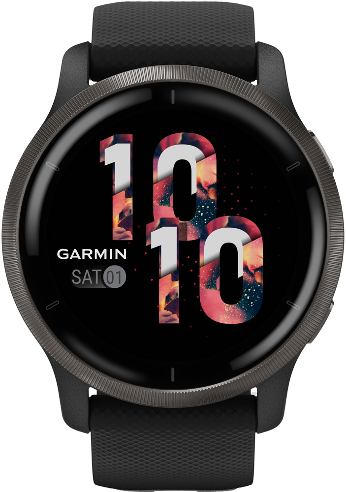 Часы Garmin Venu 2 Black с кожаным ремешком 0200-2867 - фото 2