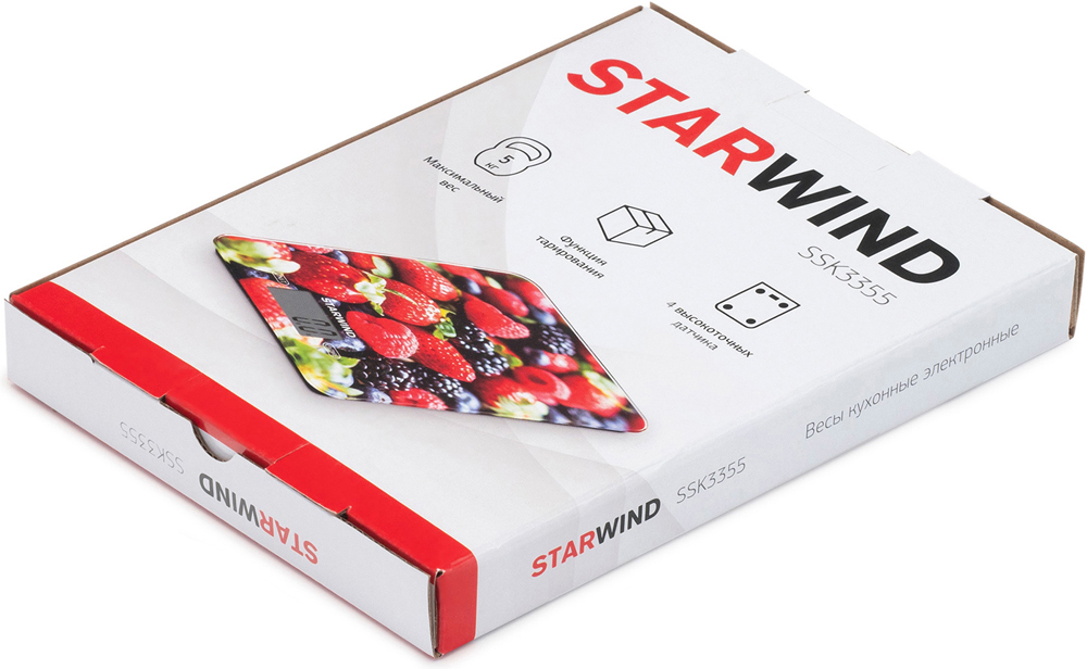 Весы кухонные Starwind SSK3355 Ягоды 7000-4015 - фото 5