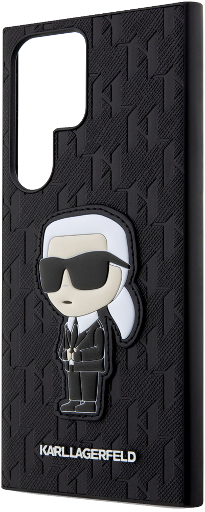 

Чехол-накладка Karl Lagerfeld, Samsung Galaxy S23 Ultra PU Saffiano Monogram Case With Ikonik NFT Черный (KLHCS23LSAKLHKPK)