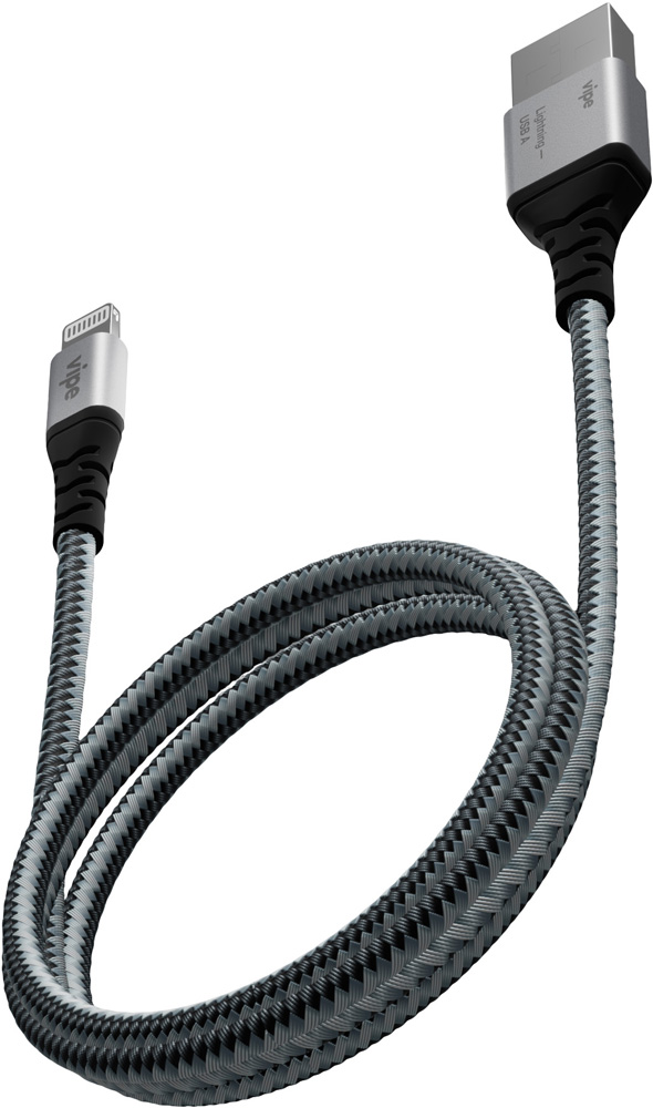 Дата-кабель Vipe USB-Lightning MFI 1,2м Серый (VPCBLMFINLNGR) 0307-0784 USB-Lightning MFI 1,2м Серый (VPCBLMFINLNGR) - фото 2