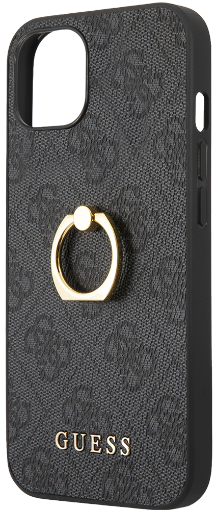 Чехол-накладка Guess для iPhone 13 PU 4G+Ring Hard Серый