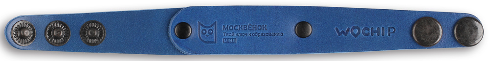 Браслет RFID Москвенок WCH PS3 RU кожаный Blue 7000-0335 - фото 2