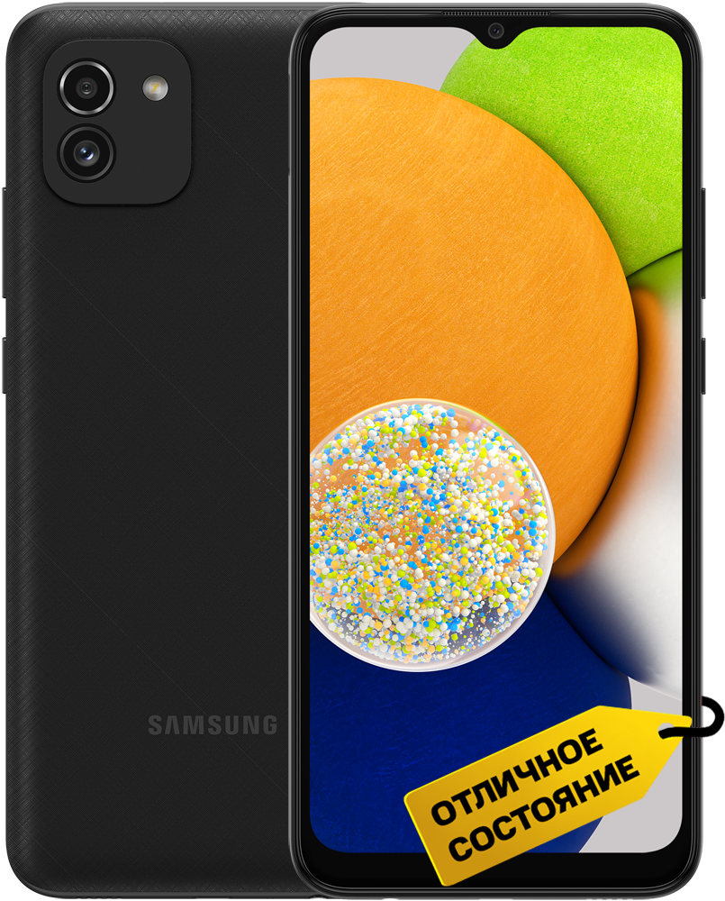 

Смартфон Samsung, Galaxy A03 3/32 Гб Черный «Отличное состояние»