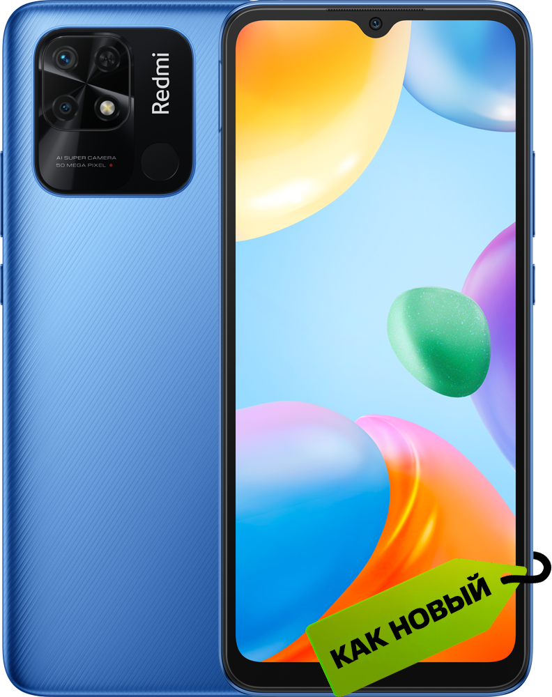 

Смартфон Xiaomi, Redmi 10C 4/128 Гб Синий океан "Как новый"