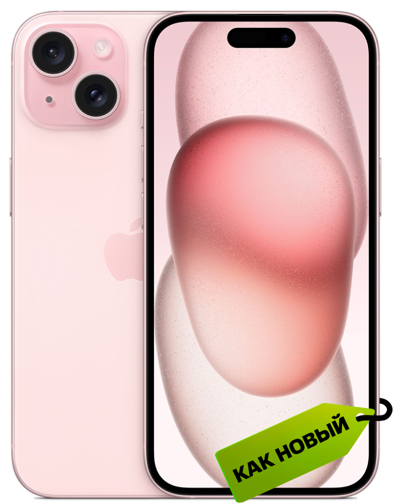 

Смартфон Apple, iPhone 15 128 Гб Dual sim Розовый «Как новый»