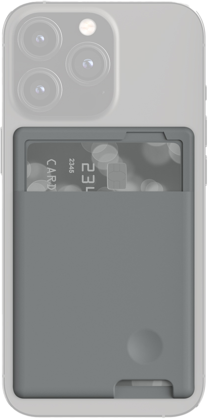 Картхолдер Axxa силиконовый Серый силиконовый чехол на realme 5i серый кот для реалми 5 и