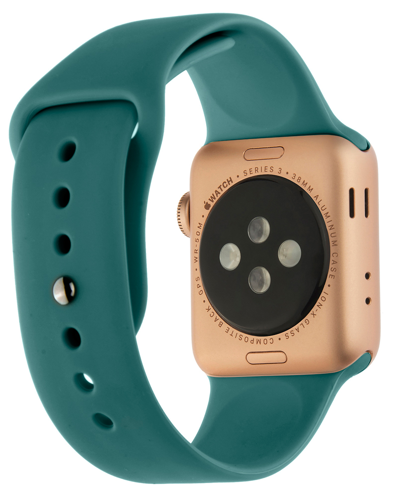 Ремешок для умных часов InterStep Sport Apple Watch 38/40мм силиконовый Green 0400-1735 Sport Apple Watch 38/40мм силиконовый Green - фото 2
