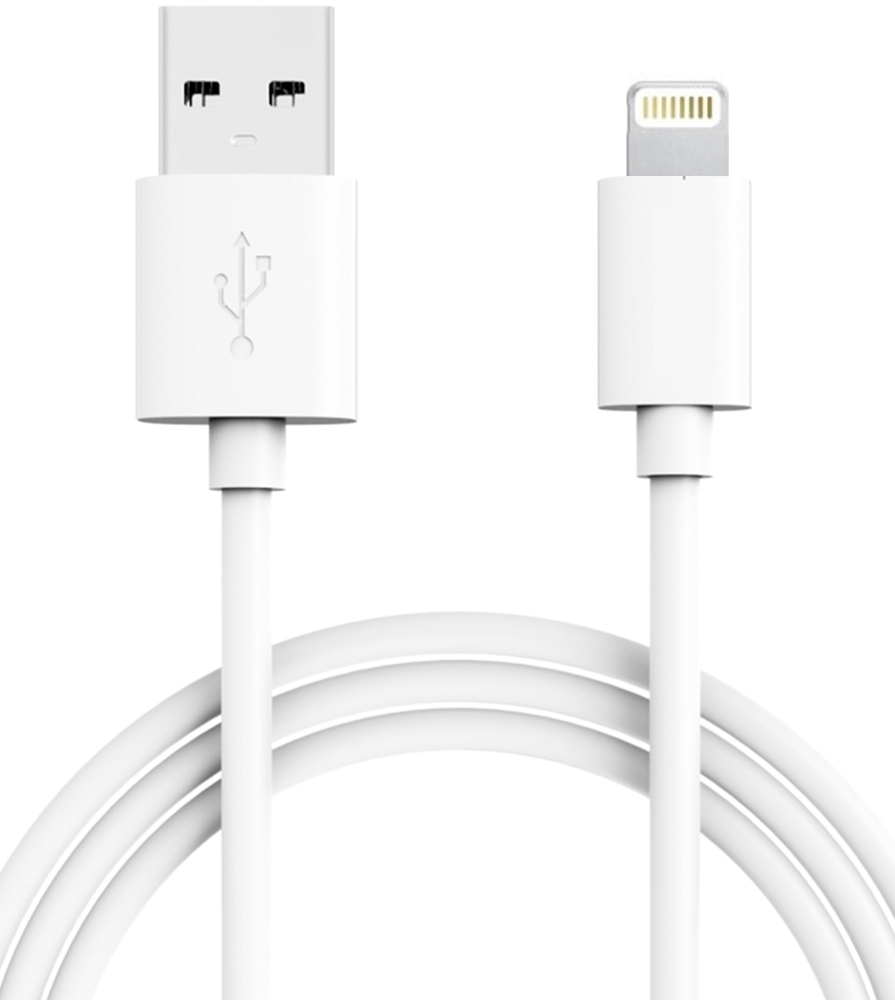 Дата-кабель MediaGadget NL-001G USB-Lightning Apple 1А 1м White