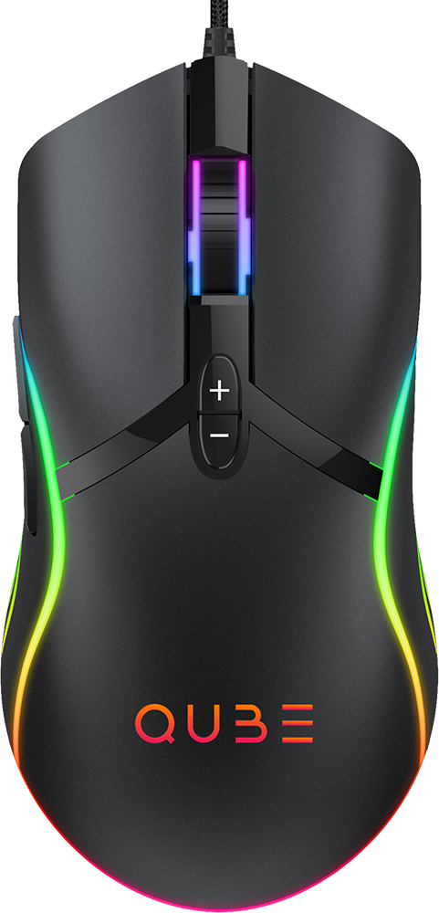 

Мышь QUB, GAMING QGMWD002 проводная игровая Черная