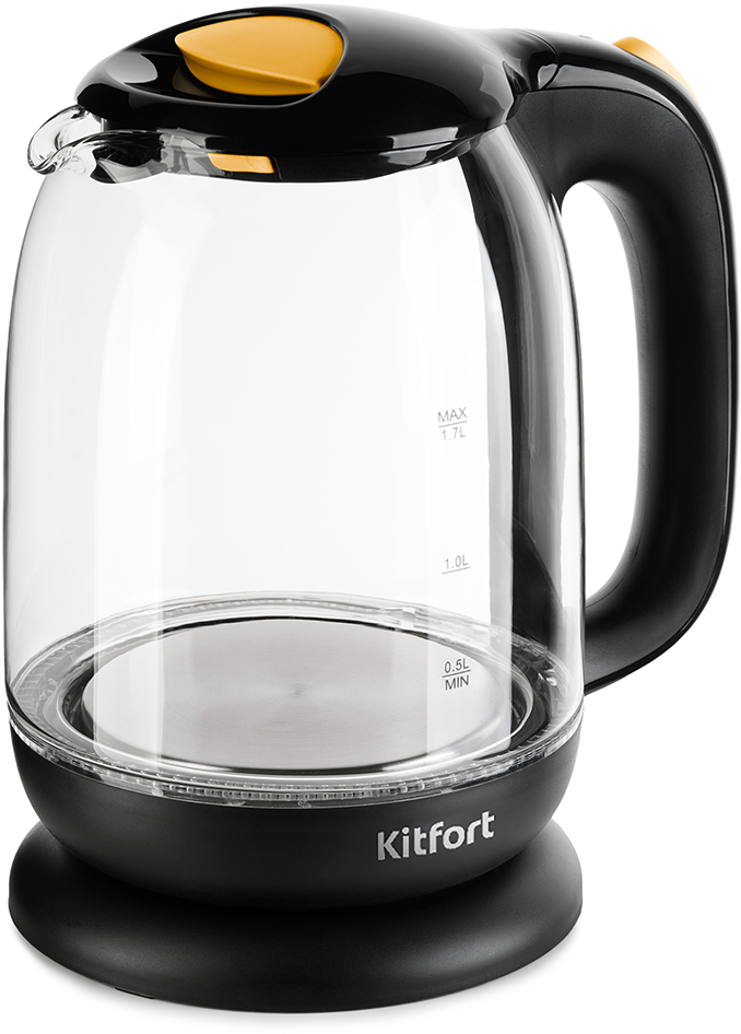 Чайник электрический Kitfort КТ-625-4 желтый 7000-2872 - фото 1