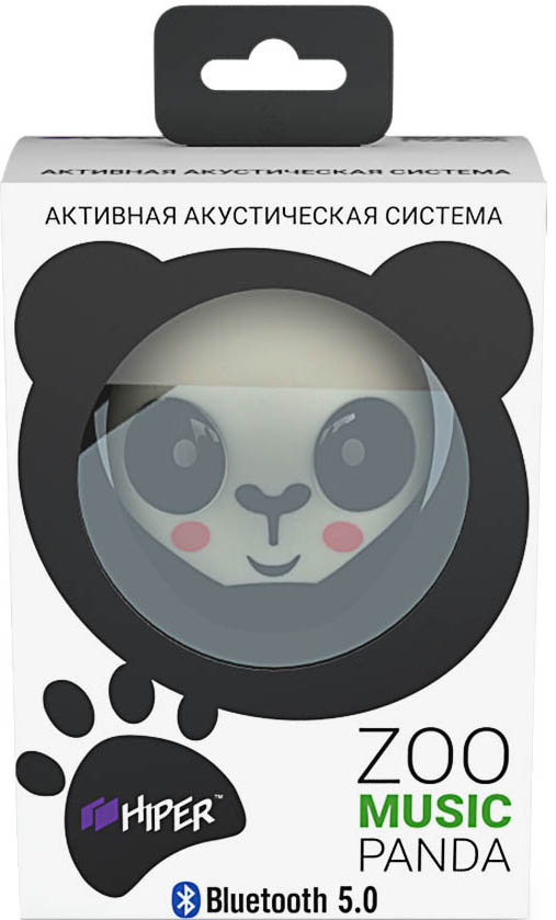 Портативная акустическая система HIPER ZOO Music Panda Black 0400-2084 - фото 6