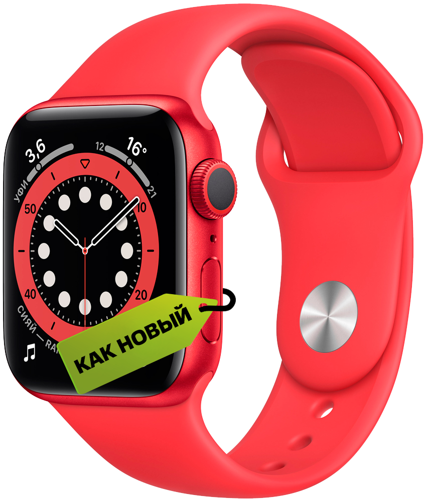 

Часы Apple, Watch Series 6 GPS 40мм Красные «Как новый»