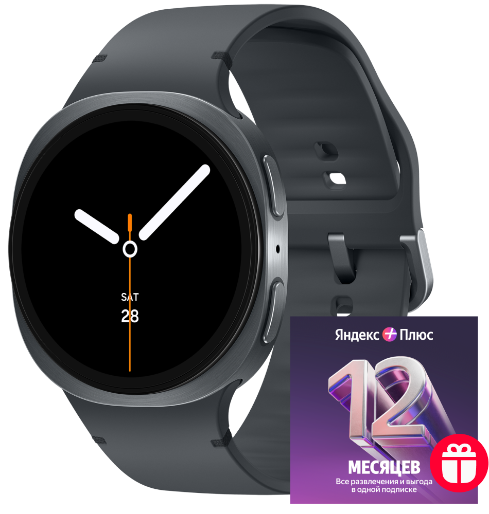 

Часы Samsung, L335 Galaxy Watch 8 LTE 44mm Графитовый серый