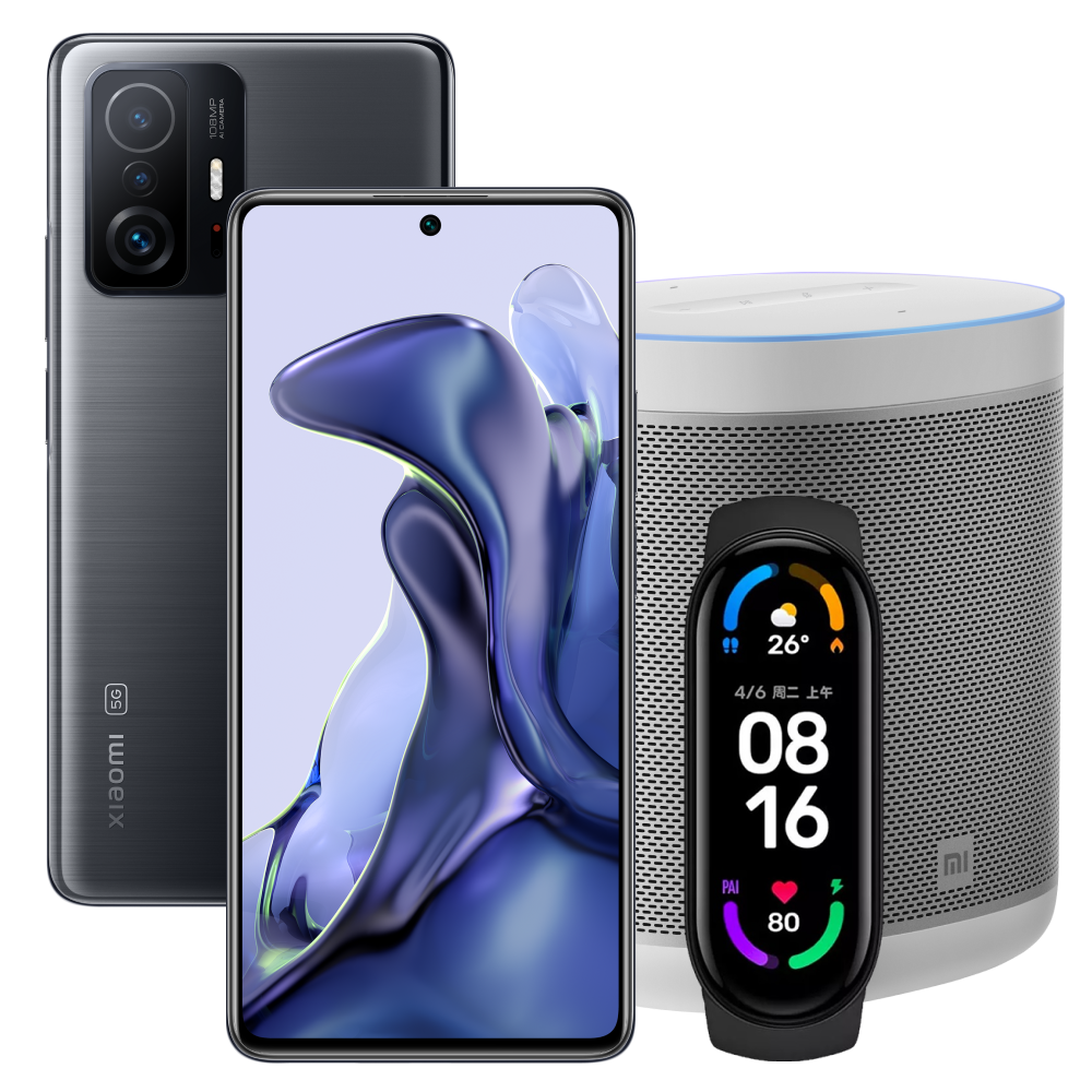 

Комплект Xiaomi, 11Т 256GB 5G Gray + Браслет Mi Band 6 + Колонка Mi Smart Speaker