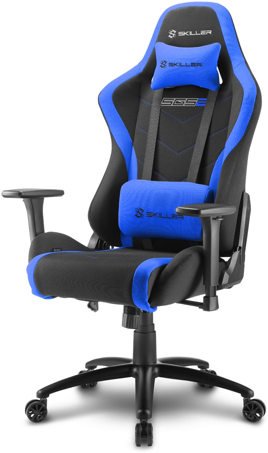 Игровое кресло Sharkoon Skiller SGS2 ткань Черно-синее