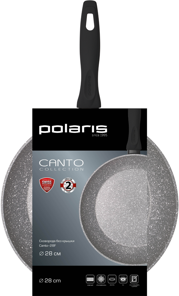 Сковорода Polaris Canto-28F 28 см Grey 7000-1031 - фото 9