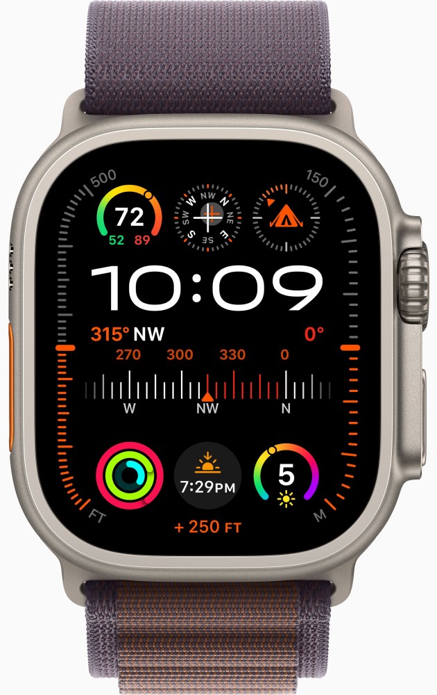 Часы Apple Watch Ultra 2 GPS 49мм корпус из титана + ремешок alpine loop Индиго 0200-3782 Watch Ultra 2 GPS 49мм корпус из титана + ремешок alpine loop Индиго - фото 2