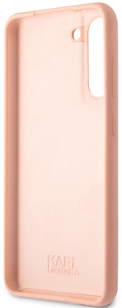 Чехол-накладка Karl Lagerfeld для Samsung Galaxy S21 FE Liquid silicone Karl's Head Hard Розовый 0319-0397 - фото 2
