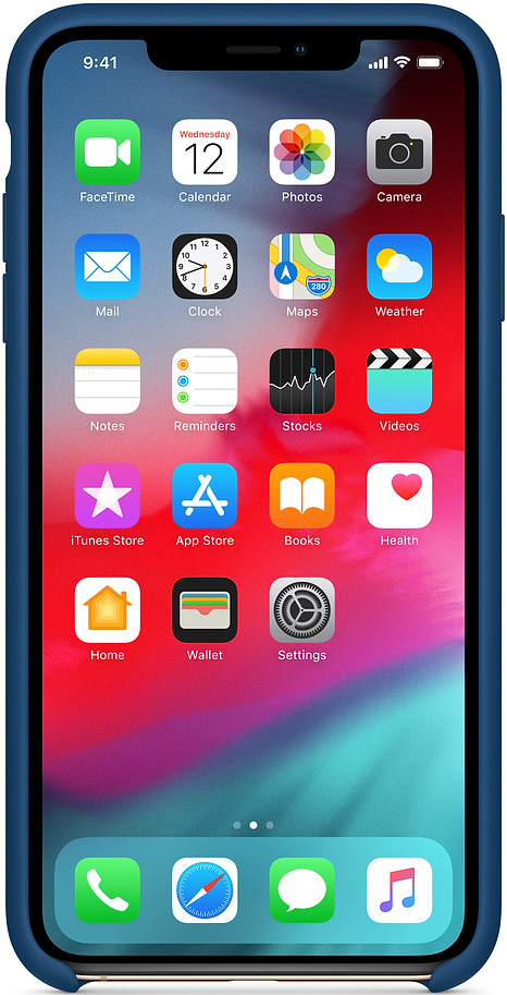 Клип-кейс Apple iPhone XS Max силиконовый MTFE2ZM/A Blue 0313-7334 MTFE2ZM/A iPhone XS Max силиконовый MTFE2ZM/A Blue - фото 2