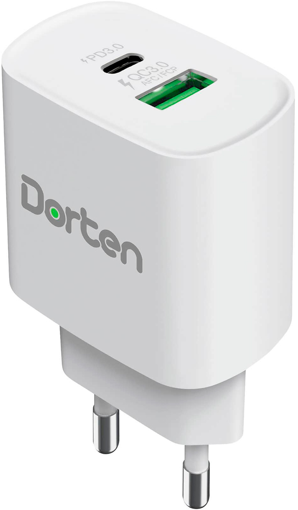 СЗУ Dorten сетевое зарядное устройство more choice nc65 type c 3 0a pd 25w быстрая зарядка white