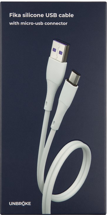 Дата-кабель UNBROKE Fika USB-MicroUSB 1 метр до 2A Белый 0307-0794 - фото 3