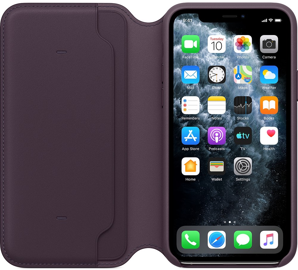 Чехол-книжка Apple iPhone 11 Pro MX072ZM/A кожаный темно-фиолетовый 0313-8188 MX072ZM/A iPhone 11 Pro MX072ZM/A кожаный темно-фиолетовый - фото 3