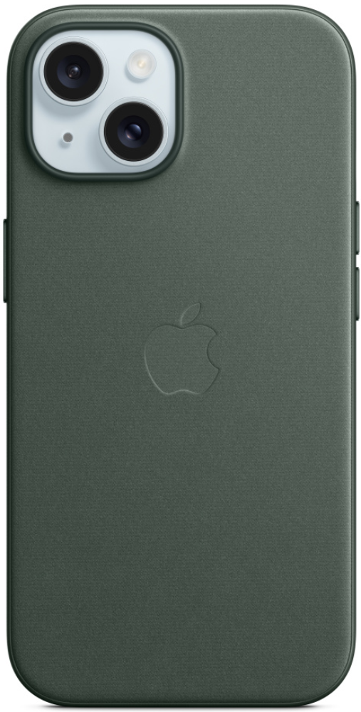 Чехол-накладка Apple iPhone 15 Plus FineWoven Case with MagSafe Вечнозеленый