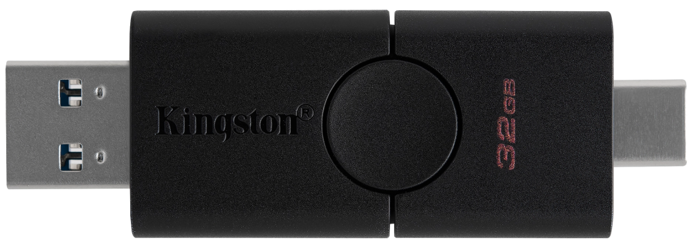 USB Flash Kingston 32Gb USB 3.2+Type-C Black (DTDE/32GB) 0305-1457 DTDE/32GB 32Gb USB 3.2+Type-C Black (DTDE/32GB) - фото 1
