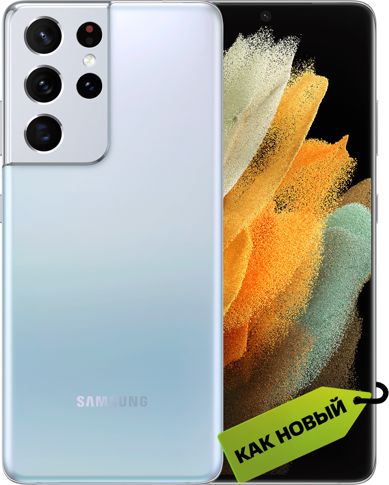 смартфон samsung galaxy s21 ultra 12 128gb черный как новый Смартфон Samsung Galaxy S21 Ultra 12/256Gb Серебристый «Как новый»