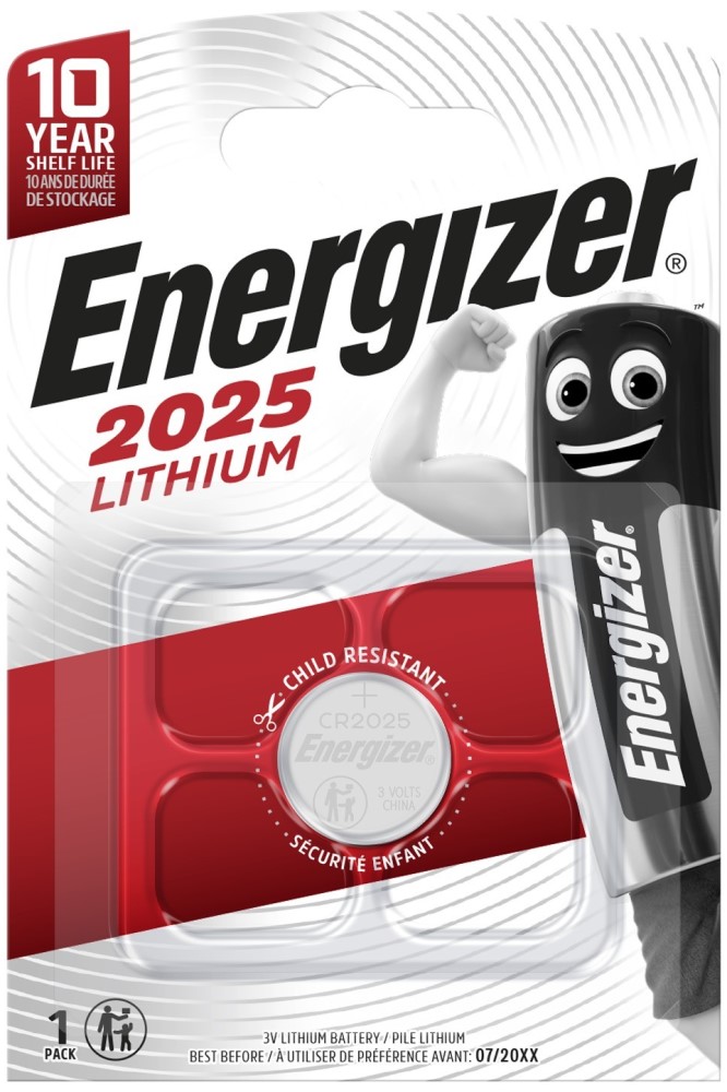 Батарея Energizer CR 2025 литиевая блистер 1 шт
