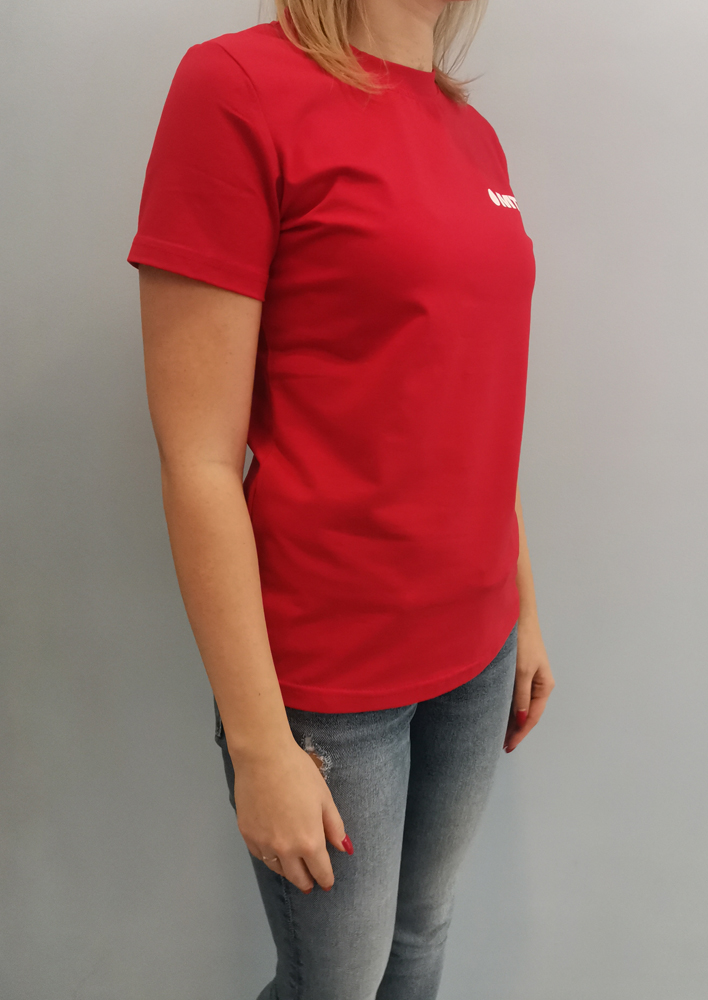 Футболка  с логотипом МТС Цифровая Экосистема женская Красная (3XL) фото