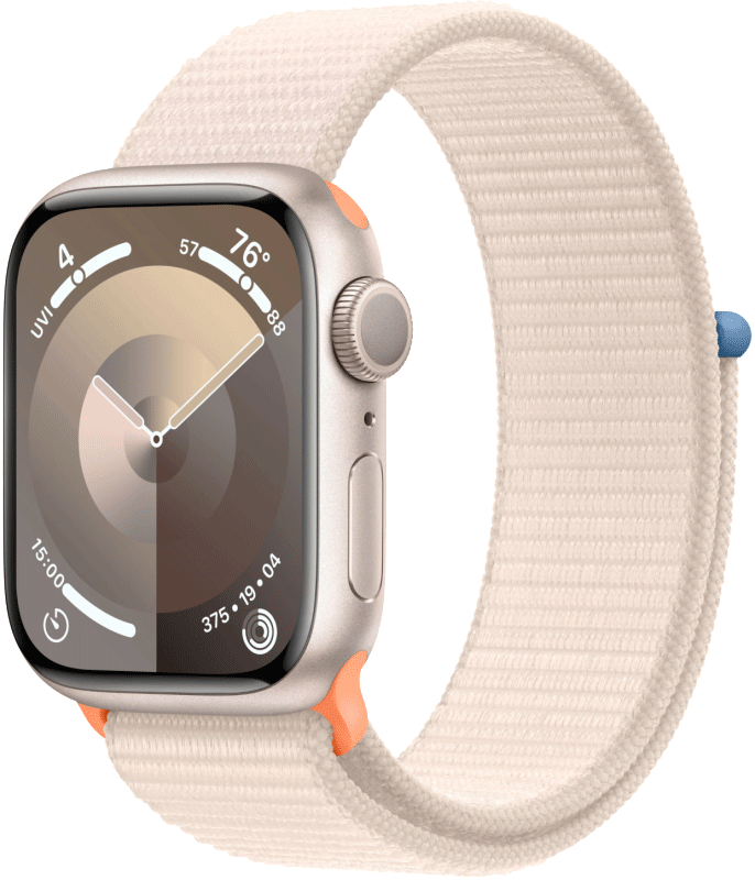 Часы Apple Watch Series 9 GPS 41мм корпус из алюминия Сияющая звезда + ремешок Sport Loop Сияющая звезда