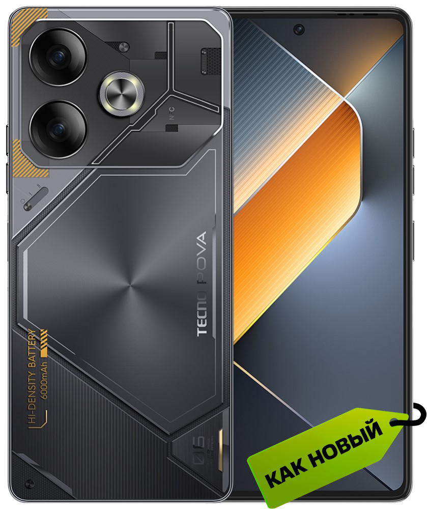 

Смартфон TECNO, Pova 6 8/256 Гб Серый метеорит "Как новый"
