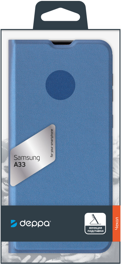 Чехол-книжка Deppa Samsung Galaxy A33 Basic Синий 0319-0137 - фото 4