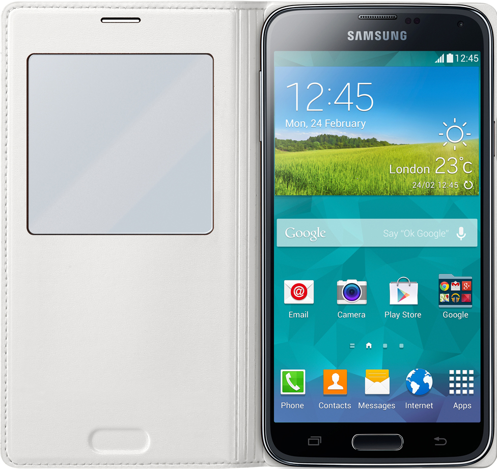 Чехол-книжка Samsung Galaxy S5 S View white: купить по цене 9 рублей в  интернет магазине МТС