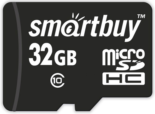 Карта памяти MicroSDHC Smartbuy 32GB Class10 с адаптером Black