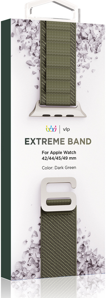 Ремешок для умных часов VLP Extreme Band для Apple Watch 42|44|45|49mm Темно-зеленый 0319-1070 - фото 2