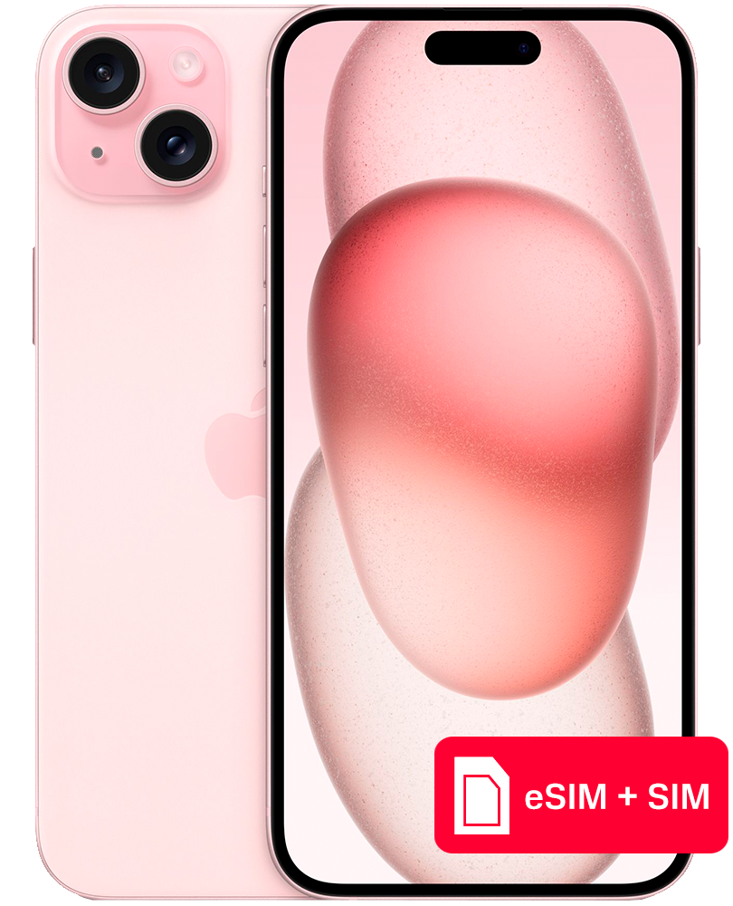 Смартфон Apple iPhone 15 Plus 256Gb eSIM + SIM Розовый