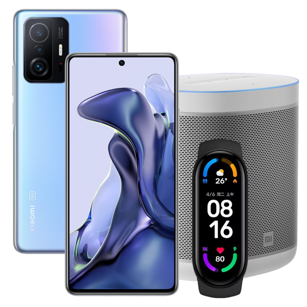 

Комплект Xiaomi, 11Т 256GB 5G Blue + Браслет Mi Band 6 + Колонка Mi Smart Speaker