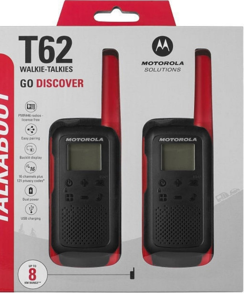 Рация Motorola Talkabout T62 2шт Red 0200-2799 - фото 7