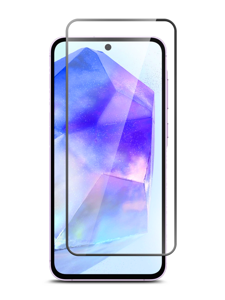 Стекло защитное для Samsung Galaxy A35|A55 Черная рамка сматрфон samsung galaxy galaxy s23 512gb lavender sm s916 ds