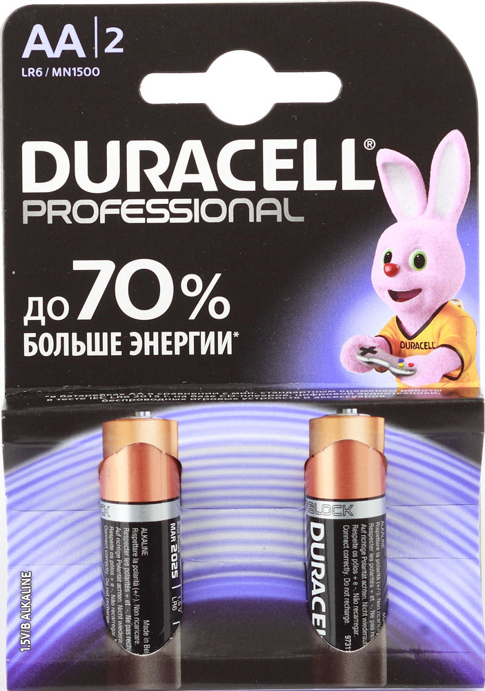 

Батарея Duracell AA Professional LR6 (BL2), AA Professional LR6 (BL2)