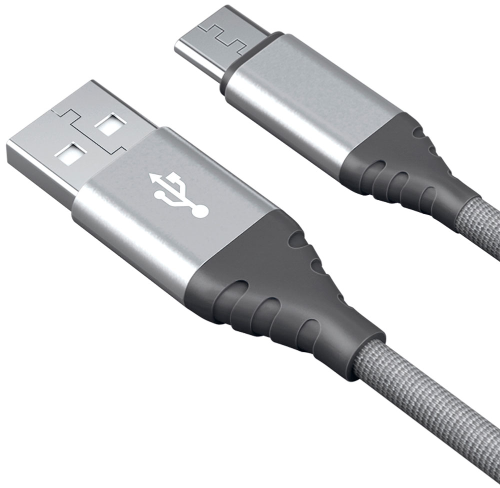 Дата-кабель Akai CBL208 USB-microUSB Grey