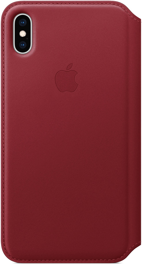 Чехол-книжка Apple iPhone XS Max MRX32ZM/A Shell кожа Red