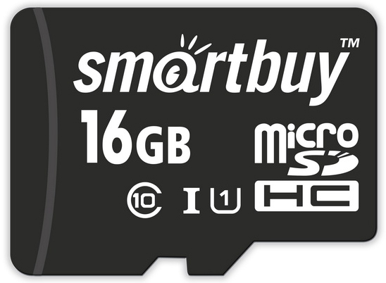 Карта памяти MicroSD Smartbuy 16Gb Class 10 UHS-I без адаптера Black 0305-1391 - фото 2