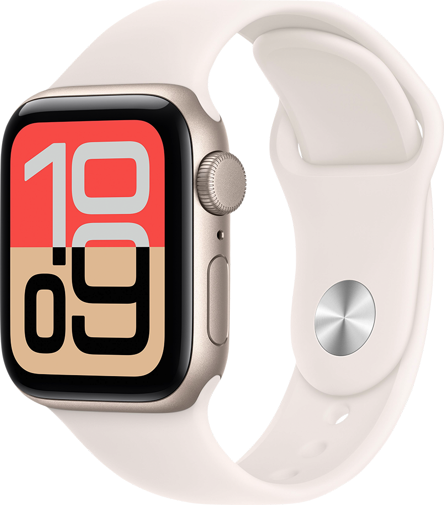

Часы Apple, Watch Series SE 3 2025 GPS 44мм Starlight aluminium+ремешок Sport Band light blush (S/M)