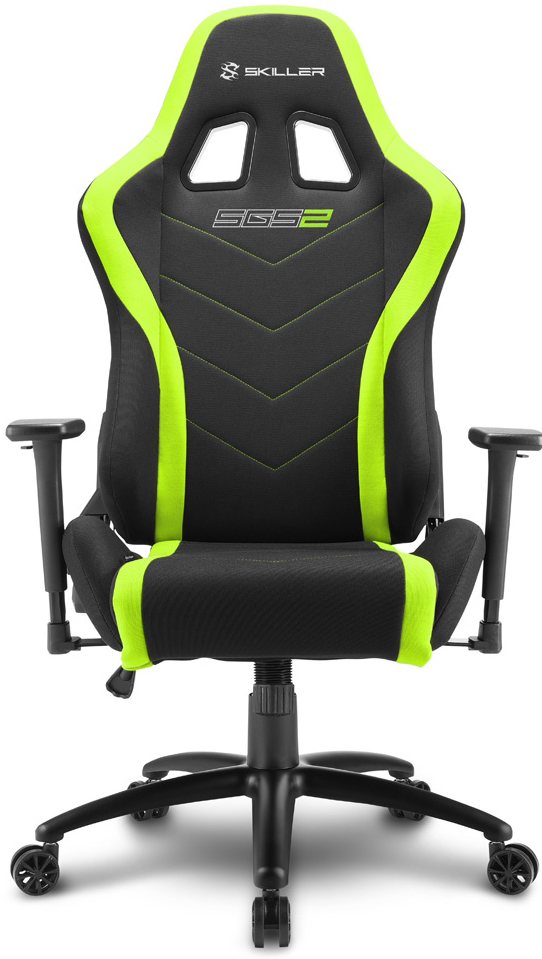 Игровое кресло Sharkoon Skiller SGS2 ткань Черно-зеленое 0200-3020 SKILLER SGS2 BK/GN - фото 2
