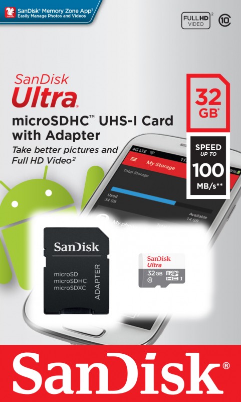 Карта памяти MicroSD SanDisk карта памяти netac microsd card p500 standard 64gb retail version w sd adapter